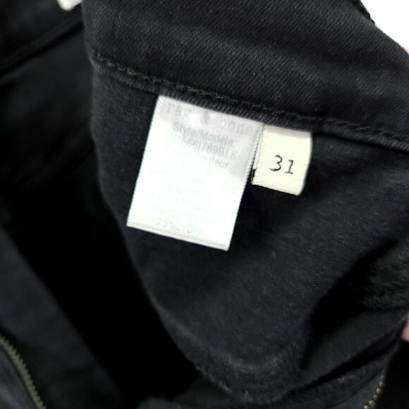 Rag & Bone High Rise Ankle Skinny Jeans Size 31 Black Denim - Picture 10 of 14
